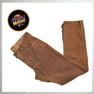 St. John’s Bay Brown Corduroy Pants Size 6 Straight Leg Classic Casual